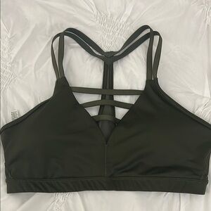 Victoria Sport Dark Green Strappy Sports Bra EUC